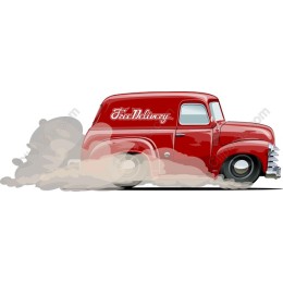 Vintage Red Delivery Truck