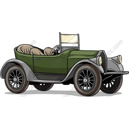 Vintage Green Convertible
