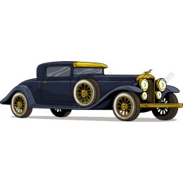 Vintage Car - Classic Blue Coupe