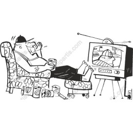 Cozy TV-Watching Character
