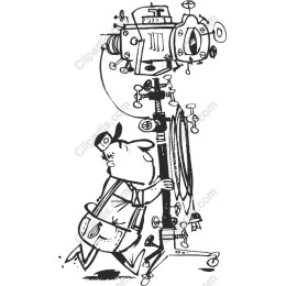 Quirky Retro Camera Character