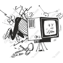 Comical Retro TV Character