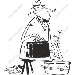 Whimsical Character with Mysterious Pot