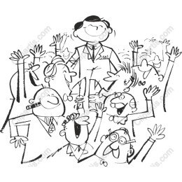 Cheerful Crowd Celebration