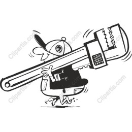 Playful Cartoon Wrench