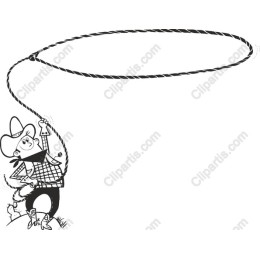 Whimsical Cowboy Roping