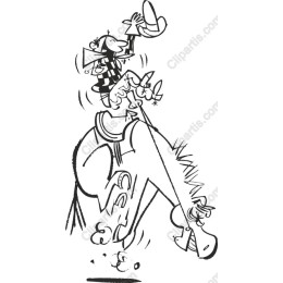Animated Cowboy on Horseback