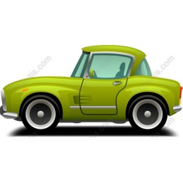Retro Green Car