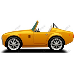 Vibrant Yellow Convertible Car
