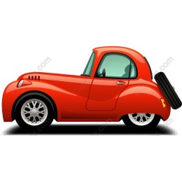 Retro Red Car