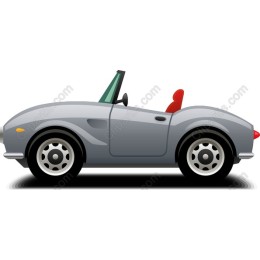 Stylish Gray Convertible Car