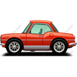 Vibrant Red Convertible