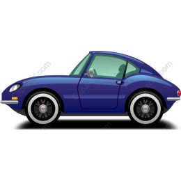 Blue Vintage Sports Car