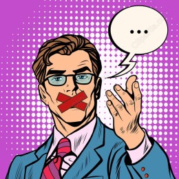 Retro Pop Art of a Stylish Man with Covered Mouth