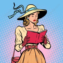 Charming Vintage Reader
