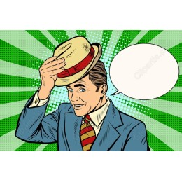 Dapper Gentleman Retro Pop Art