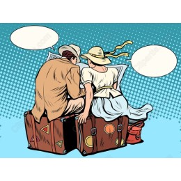 Vintage Travel Couple