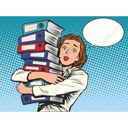 Overwhelmed Office Worker