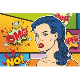 Vibrant Pop Art Woman