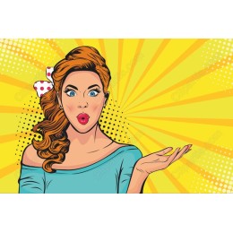 Surprised Pop Art Woman