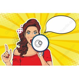 Bold Pop-Art Megaphone