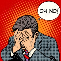 Pop Art OH NO! Distressed Man