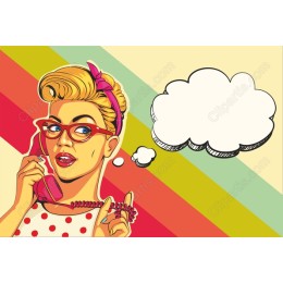 Retro Chic with Customizable Speech Bubble