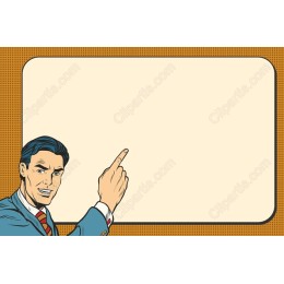Dynamic Vintage Pointing Man