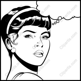 Confident Woman Thought Bubble