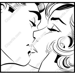 Vintage Romantic Kiss