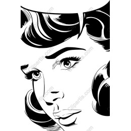 Elegant Vintage Woman's Face