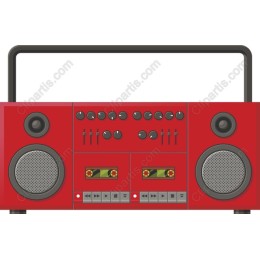 Red Retro Boombox