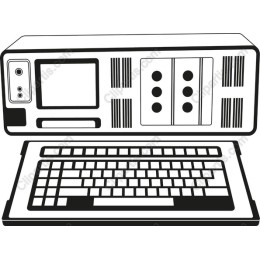 Classic Computer and Keyboard