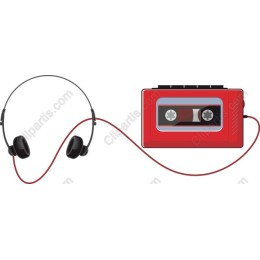 Retro Cassette Tape and Headphones