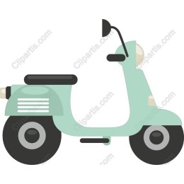Mint Green Retro Scooter