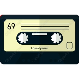 Retro Cassette Tape Clipart