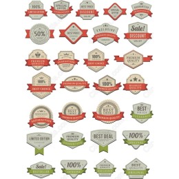 Premium Badge Cliparts Bundle: 24 Unique