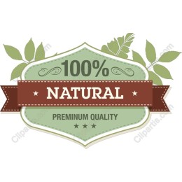 100% Natural Premium Quality Badge