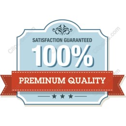 100% Satisfaction Guaranteed Premium Quality Badge