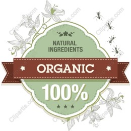 100% Organic Natural Ingredients Badge