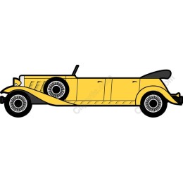 Vintage Yellow Convertible