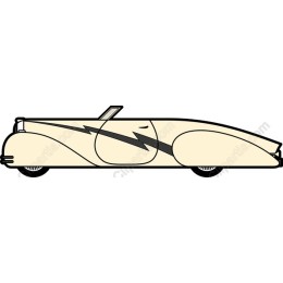 Vintage Lightning Bolt Car