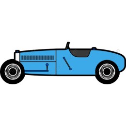 Classic Blue Sports Car