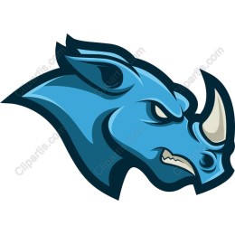 Fierce Blue Rhino