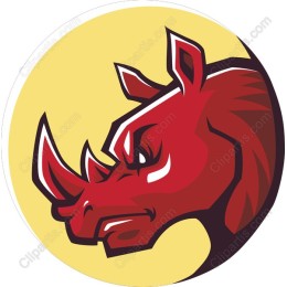 Fierce Rhino Head