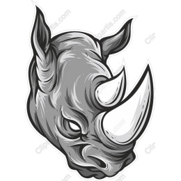 Fierce Rhino Head