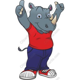 Cheerful Cartoon Rhinoceros