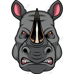 Fierce Rhinoceros Head