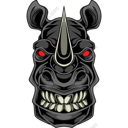 Fierce Rhinoceros Head