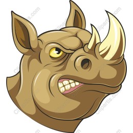 Fierce Rhino Head